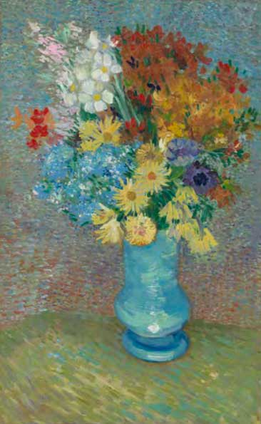 《青い花瓶の花》